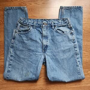 Vintage Carhartt Jeans Mens Size 36x32 Blue Denim B18STW Mid Rise Light Wash